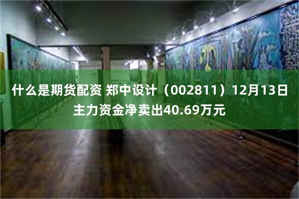 什么是期货配资 郑中设计（002811）12月13日主力资金