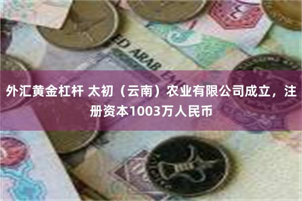 外汇黄金杠杆 太初（云南）农业有限公司成立，注册资本1003